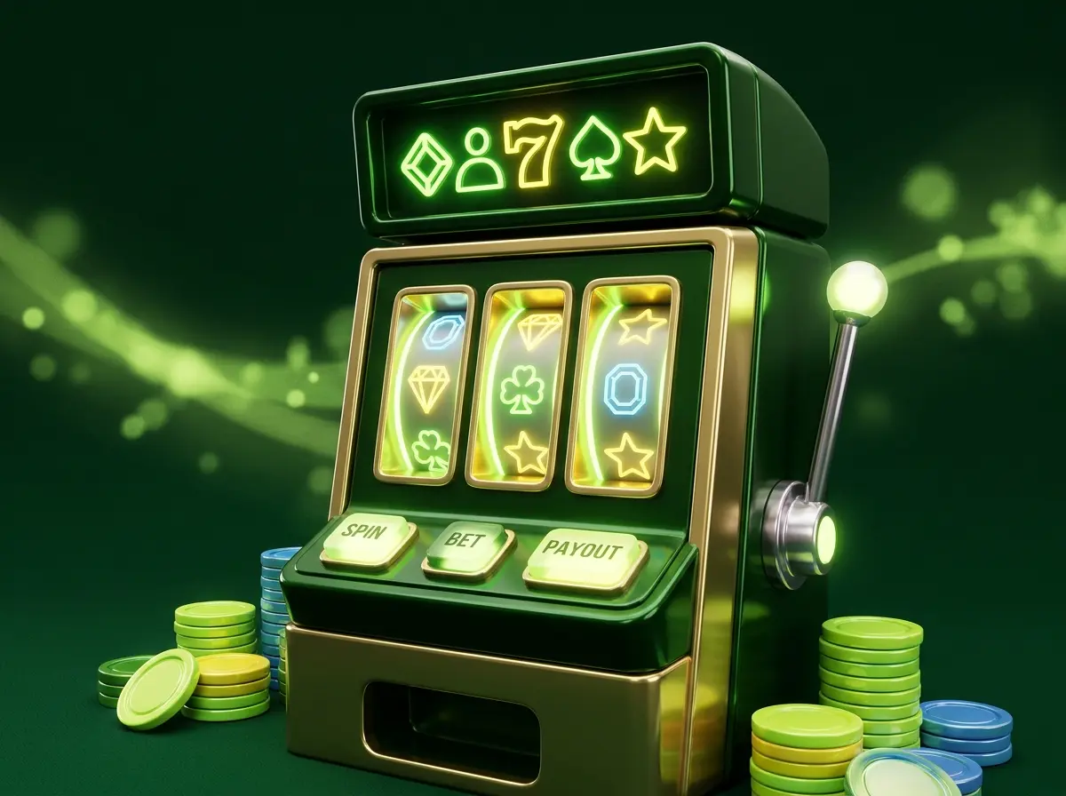 Sloty online w Verde Casino: automat z błyszczącymi bębnami